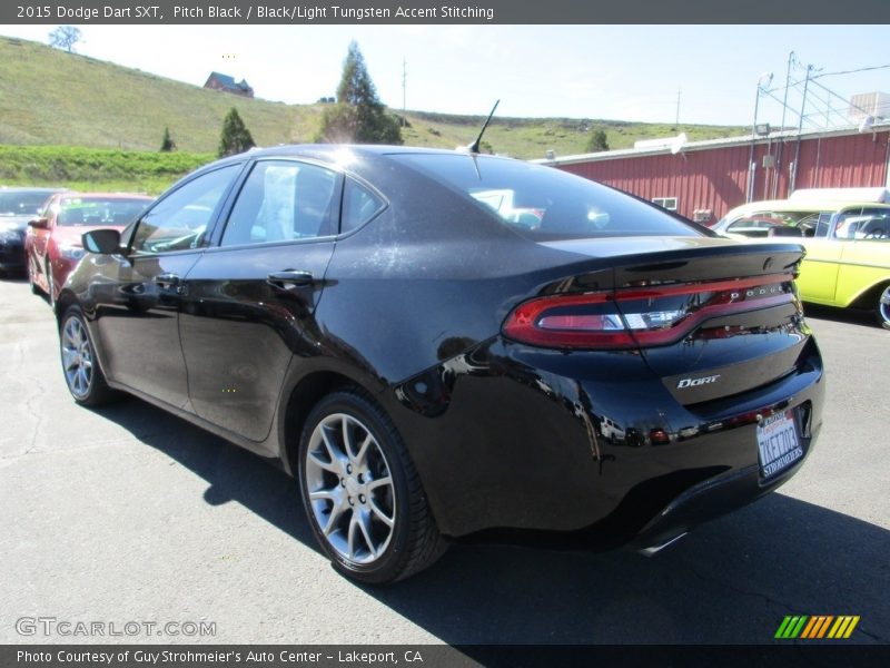 Pitch Black / Black/Light Tungsten Accent Stitching 2015 Dodge Dart SXT