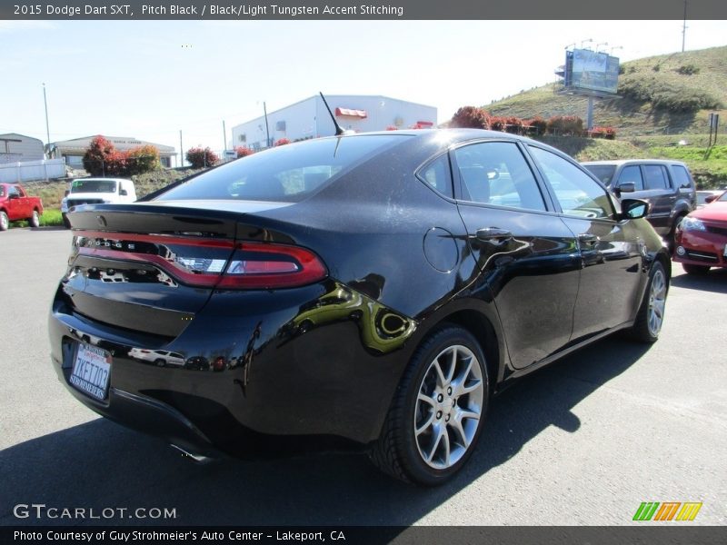 Pitch Black / Black/Light Tungsten Accent Stitching 2015 Dodge Dart SXT