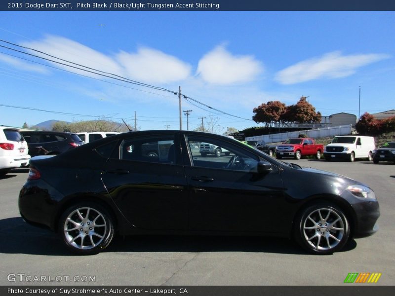 Pitch Black / Black/Light Tungsten Accent Stitching 2015 Dodge Dart SXT
