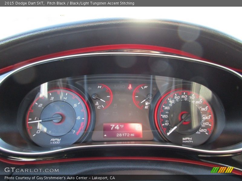 Pitch Black / Black/Light Tungsten Accent Stitching 2015 Dodge Dart SXT