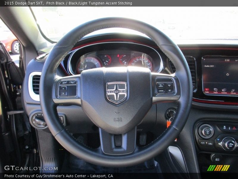 Pitch Black / Black/Light Tungsten Accent Stitching 2015 Dodge Dart SXT