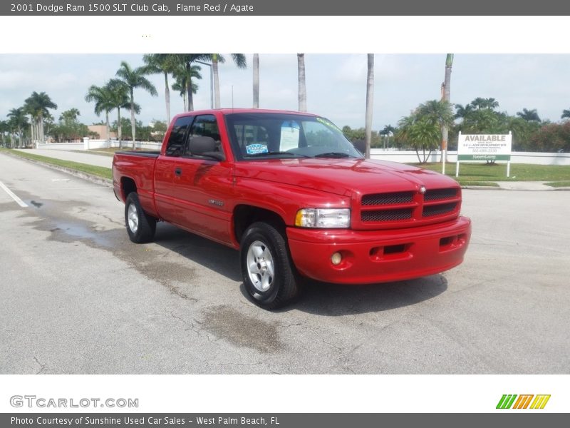 Flame Red / Agate 2001 Dodge Ram 1500 SLT Club Cab