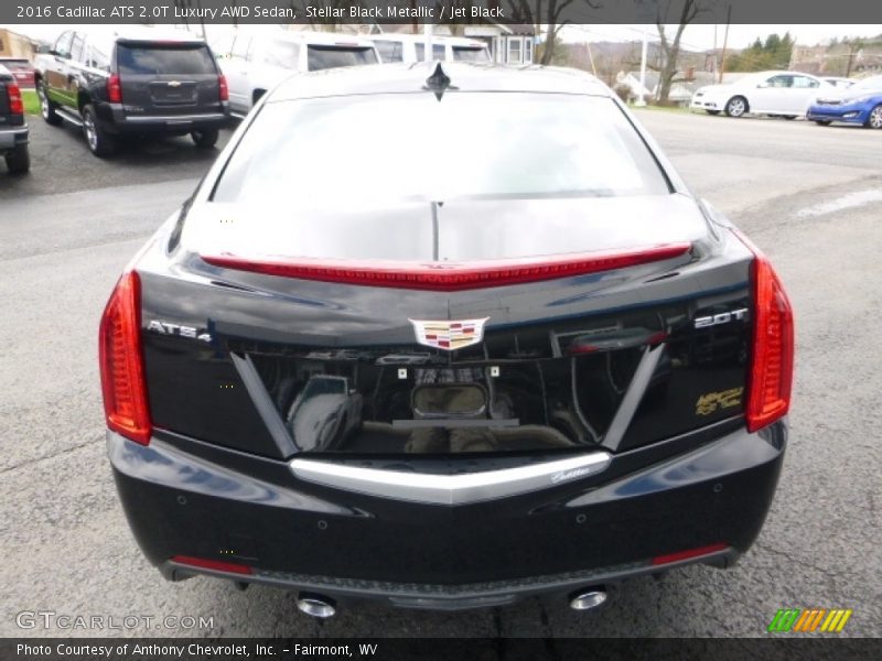 Stellar Black Metallic / Jet Black 2016 Cadillac ATS 2.0T Luxury AWD Sedan
