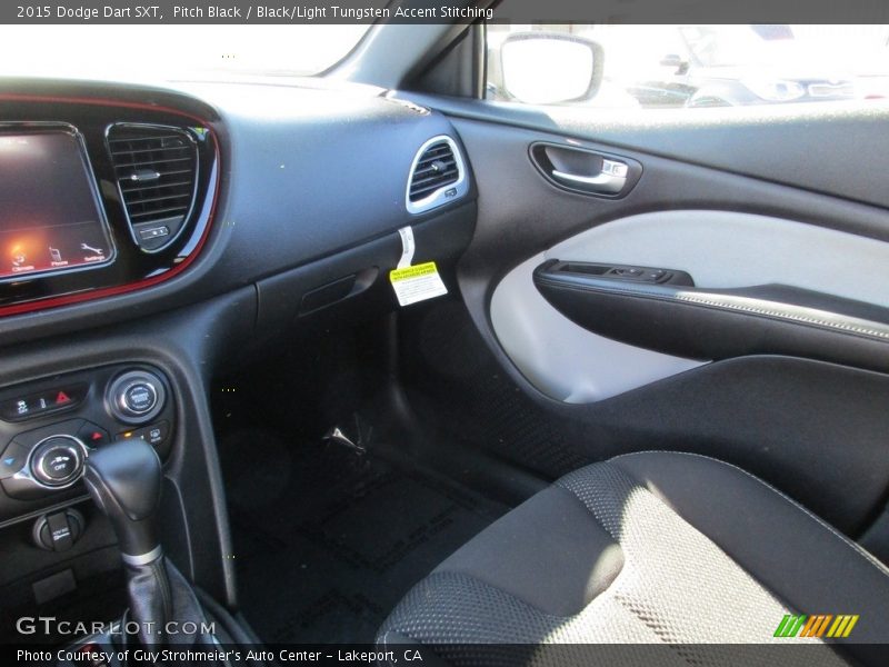 Pitch Black / Black/Light Tungsten Accent Stitching 2015 Dodge Dart SXT