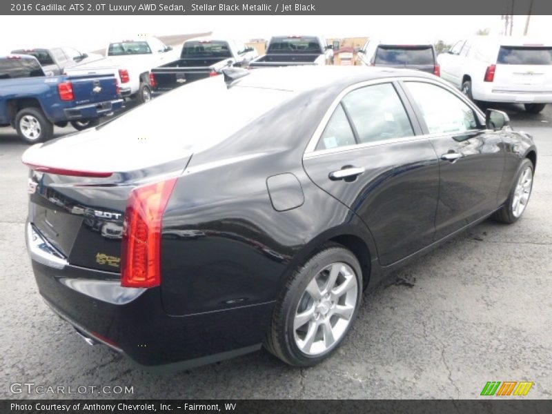 Stellar Black Metallic / Jet Black 2016 Cadillac ATS 2.0T Luxury AWD Sedan