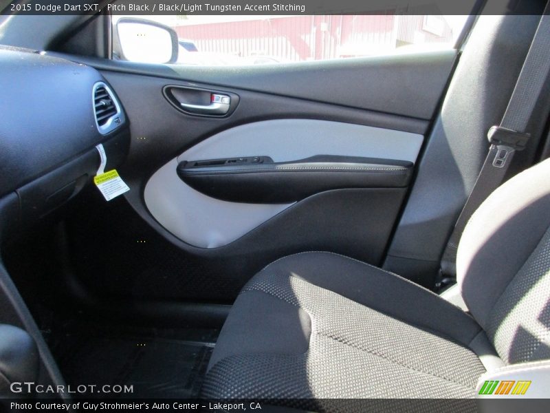 Pitch Black / Black/Light Tungsten Accent Stitching 2015 Dodge Dart SXT