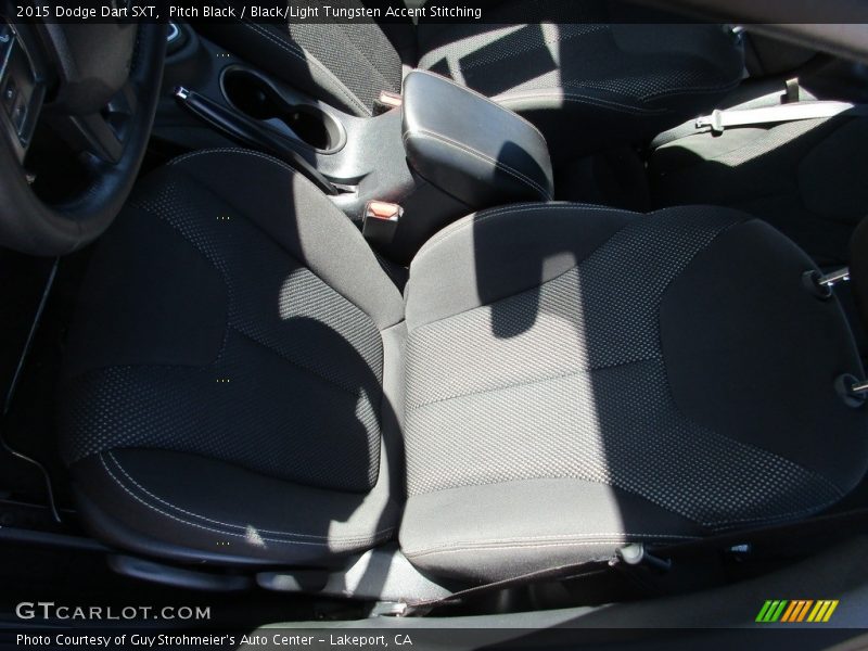 Pitch Black / Black/Light Tungsten Accent Stitching 2015 Dodge Dart SXT