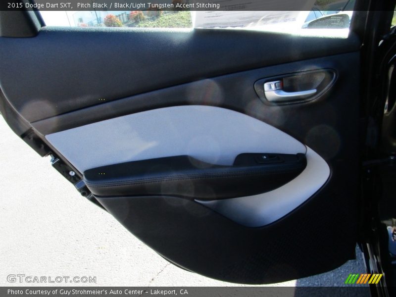 Pitch Black / Black/Light Tungsten Accent Stitching 2015 Dodge Dart SXT
