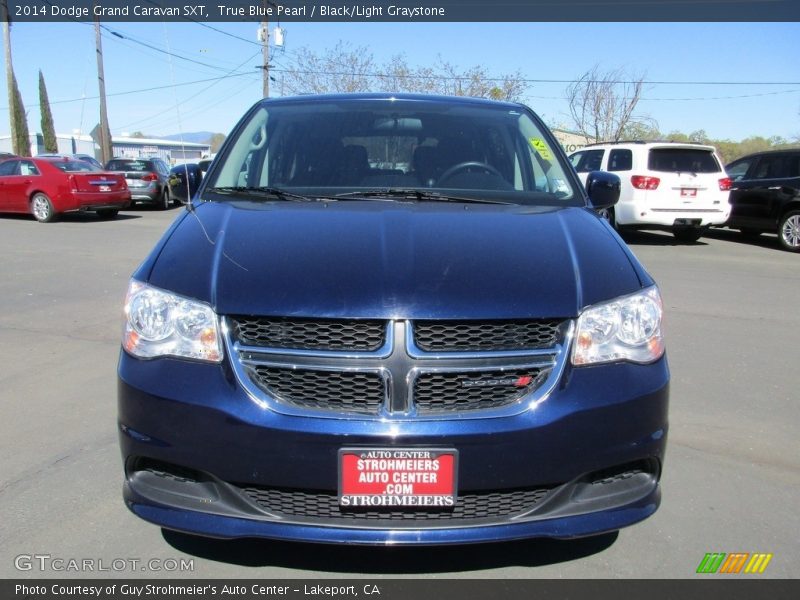 True Blue Pearl / Black/Light Graystone 2014 Dodge Grand Caravan SXT