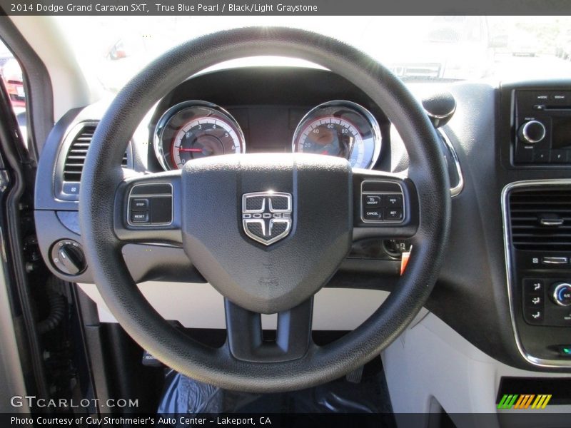 True Blue Pearl / Black/Light Graystone 2014 Dodge Grand Caravan SXT