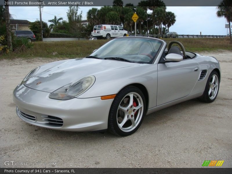 Arctic Silver Metallic / Black 2003 Porsche Boxster S