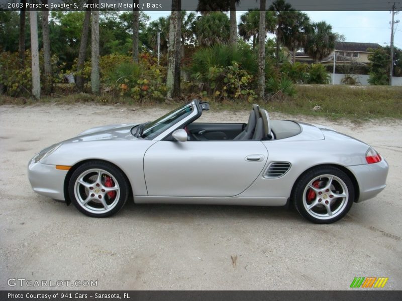 Arctic Silver Metallic / Black 2003 Porsche Boxster S