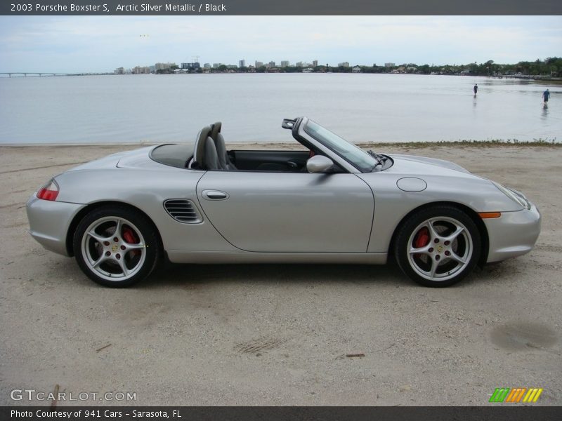 Arctic Silver Metallic / Black 2003 Porsche Boxster S