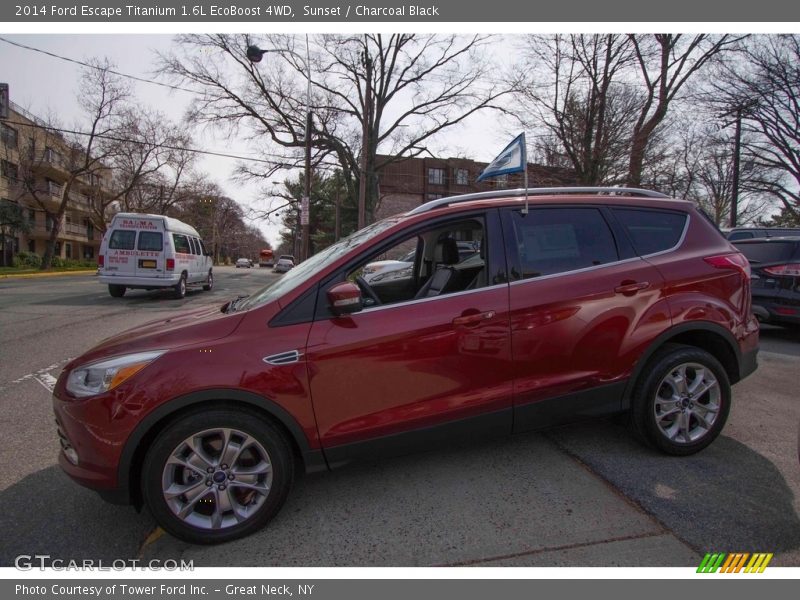 Sunset / Charcoal Black 2014 Ford Escape Titanium 1.6L EcoBoost 4WD