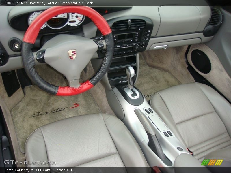 Arctic Silver Metallic / Black 2003 Porsche Boxster S