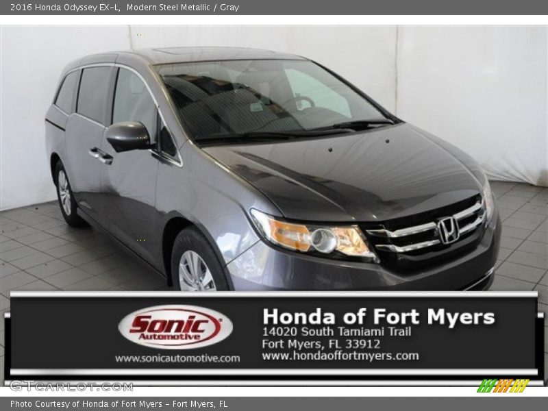 Modern Steel Metallic / Gray 2016 Honda Odyssey EX-L