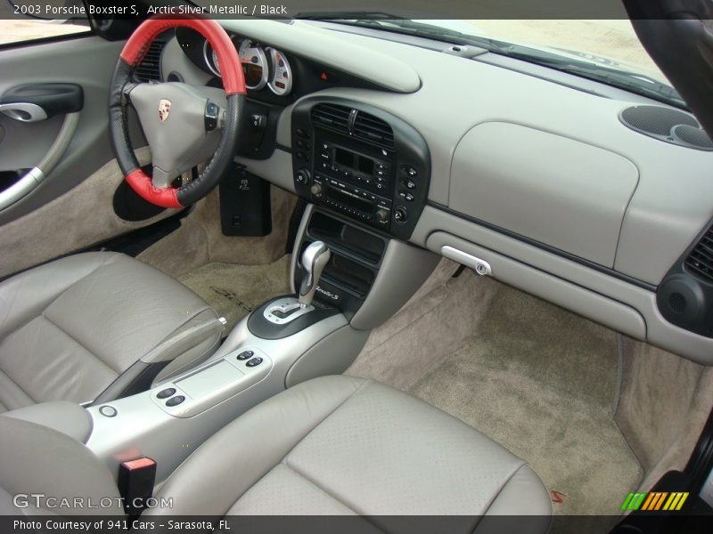 Arctic Silver Metallic / Black 2003 Porsche Boxster S