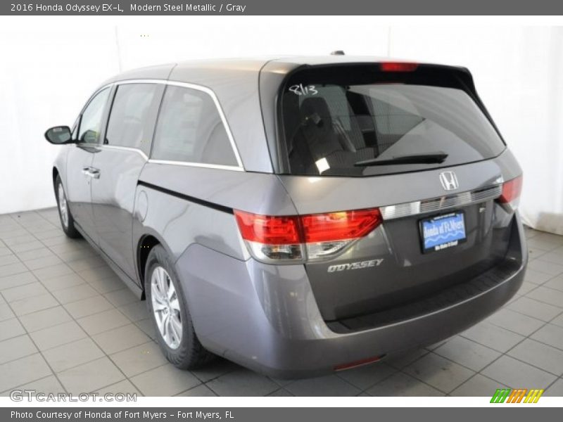 Modern Steel Metallic / Gray 2016 Honda Odyssey EX-L