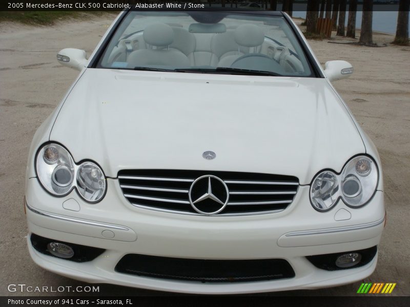 Alabaster White / Stone 2005 Mercedes-Benz CLK 500 Cabriolet