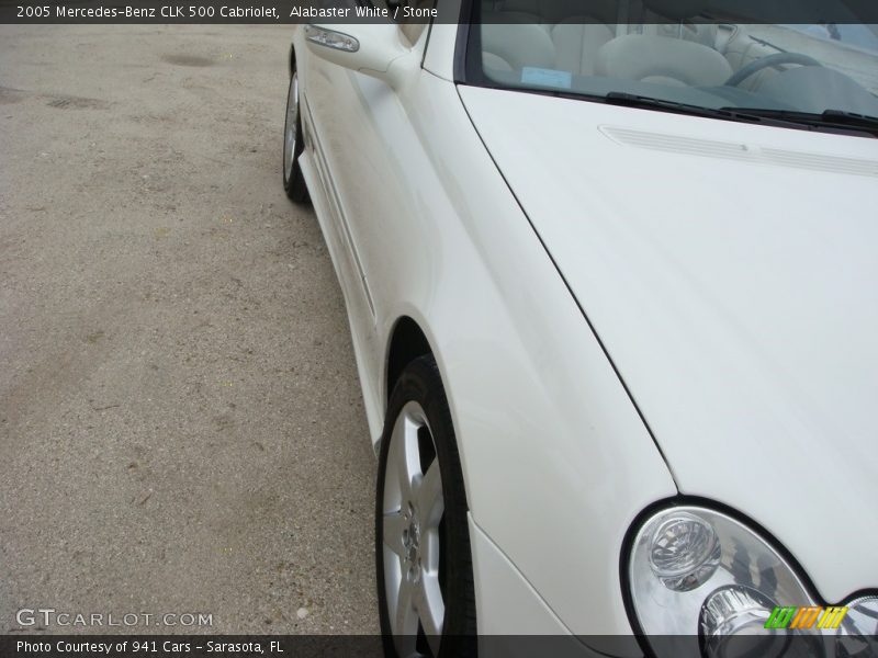 Alabaster White / Stone 2005 Mercedes-Benz CLK 500 Cabriolet