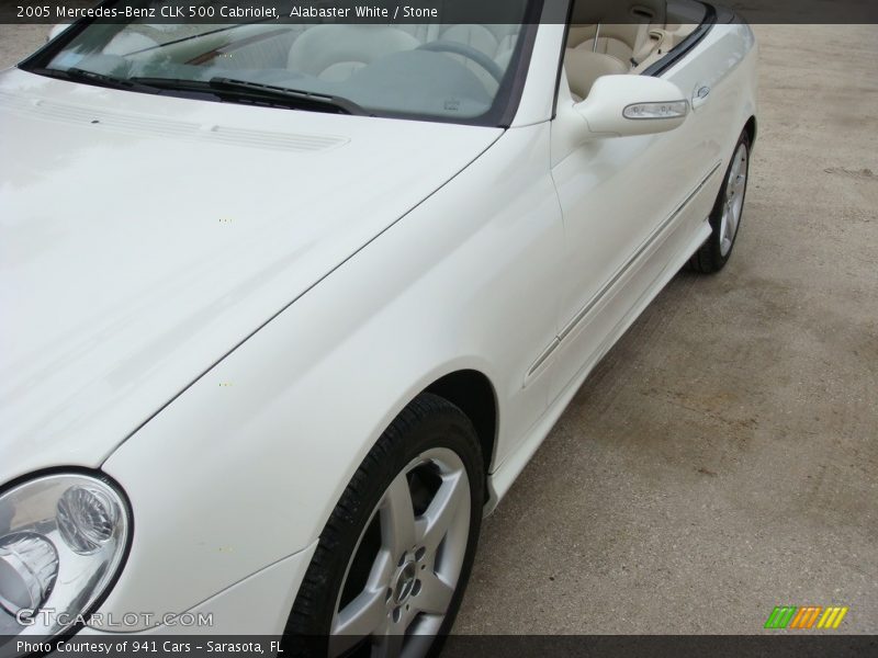 Alabaster White / Stone 2005 Mercedes-Benz CLK 500 Cabriolet