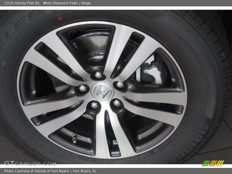 White Diamond Pearl / Beige 2016 Honda Pilot EX