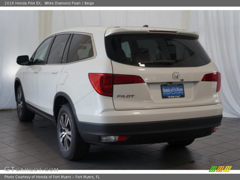 White Diamond Pearl / Beige 2016 Honda Pilot EX