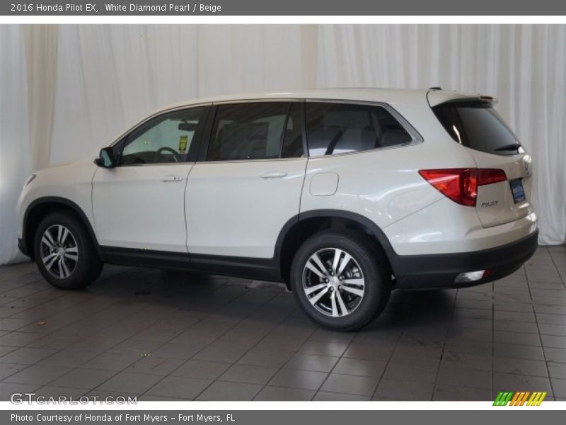 White Diamond Pearl / Beige 2016 Honda Pilot EX