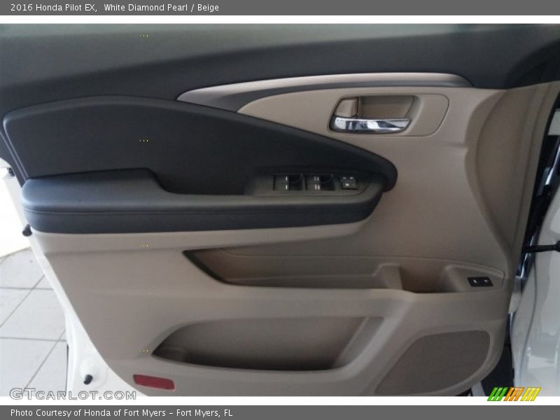 White Diamond Pearl / Beige 2016 Honda Pilot EX