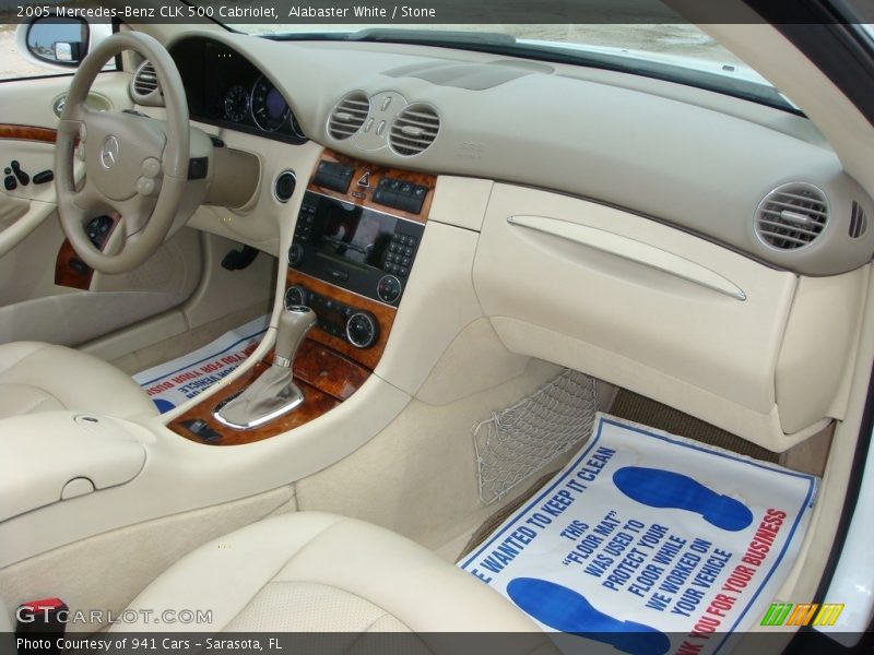 Alabaster White / Stone 2005 Mercedes-Benz CLK 500 Cabriolet