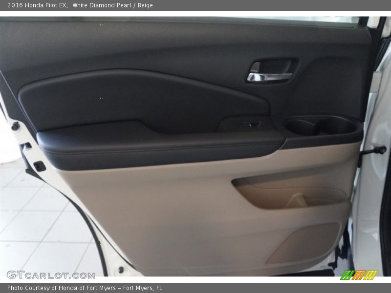 White Diamond Pearl / Beige 2016 Honda Pilot EX
