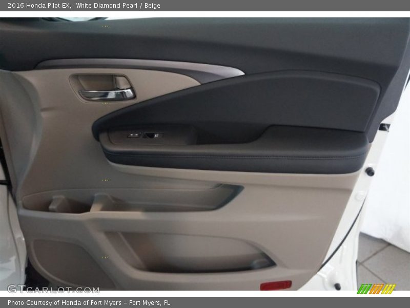 White Diamond Pearl / Beige 2016 Honda Pilot EX
