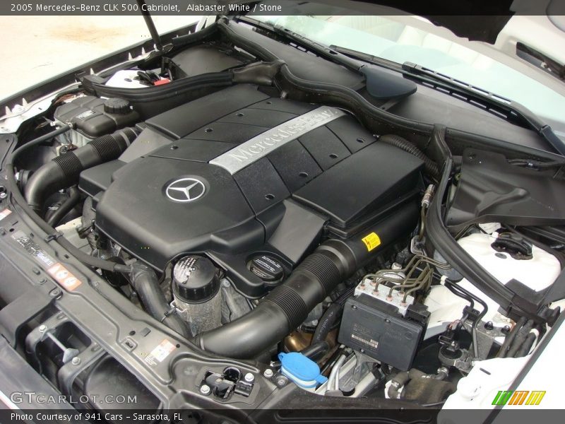 Alabaster White / Stone 2005 Mercedes-Benz CLK 500 Cabriolet