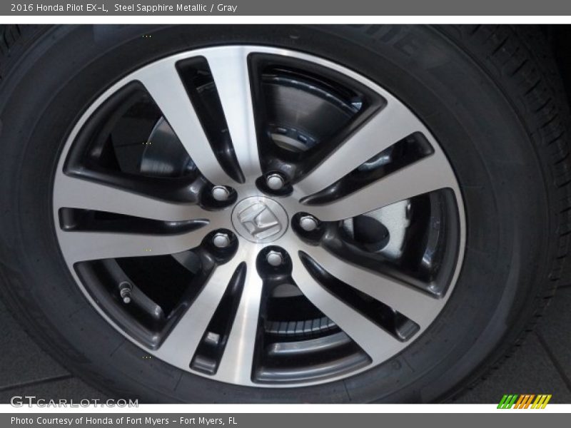 Steel Sapphire Metallic / Gray 2016 Honda Pilot EX-L