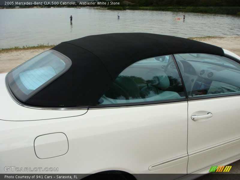 Alabaster White / Stone 2005 Mercedes-Benz CLK 500 Cabriolet