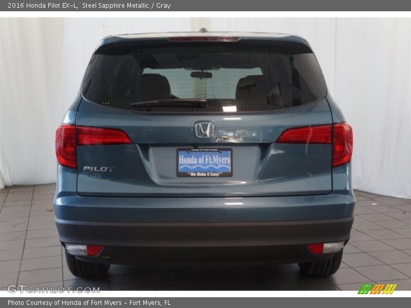 Steel Sapphire Metallic / Gray 2016 Honda Pilot EX-L