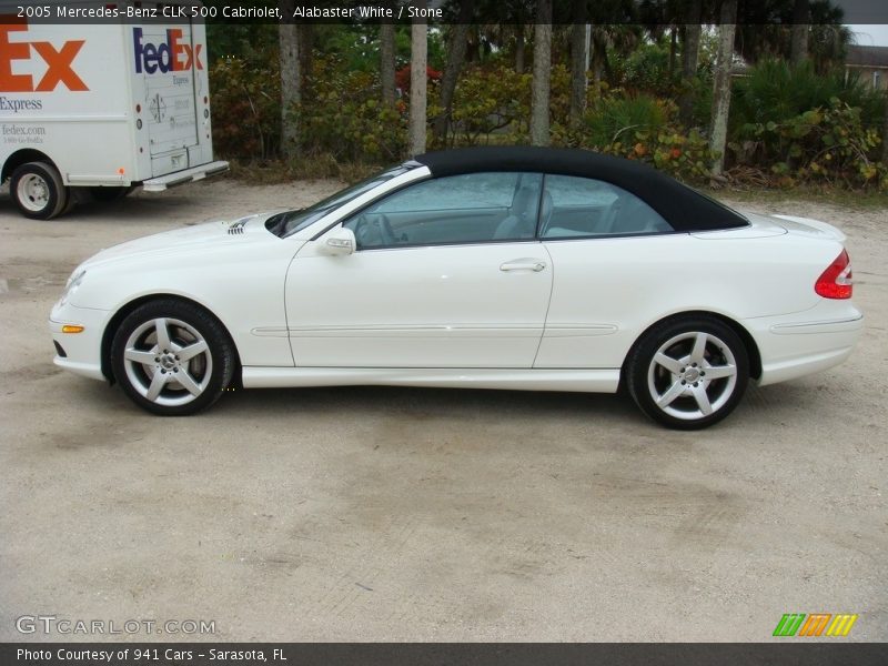 Alabaster White / Stone 2005 Mercedes-Benz CLK 500 Cabriolet