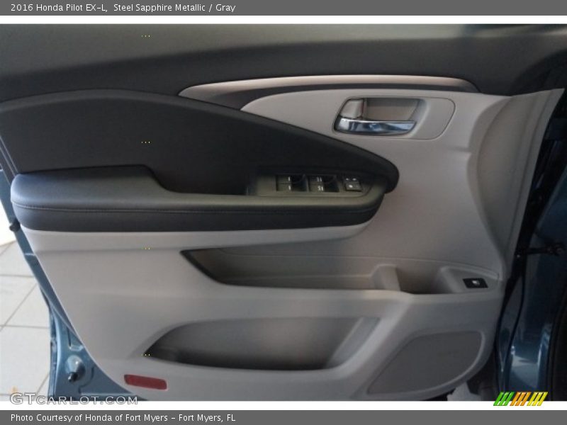 Steel Sapphire Metallic / Gray 2016 Honda Pilot EX-L