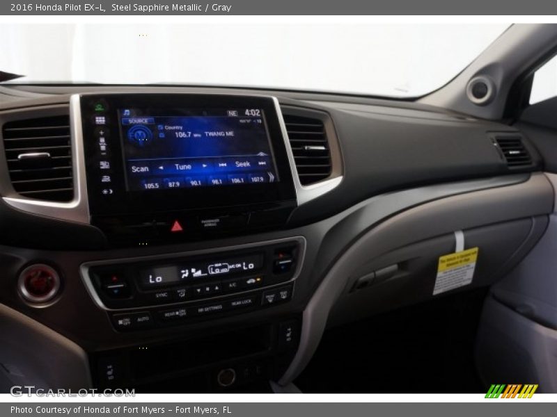 Steel Sapphire Metallic / Gray 2016 Honda Pilot EX-L