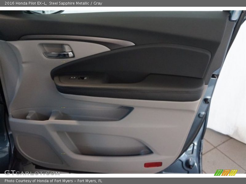 Steel Sapphire Metallic / Gray 2016 Honda Pilot EX-L