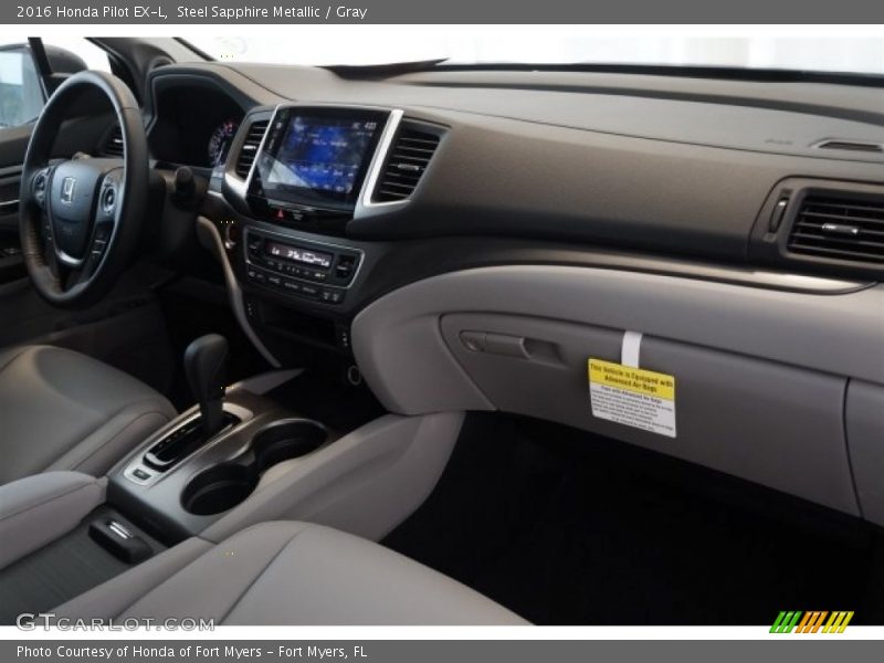 Steel Sapphire Metallic / Gray 2016 Honda Pilot EX-L