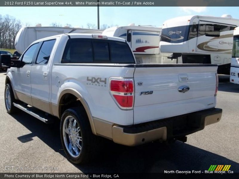 White Platinum Metallic Tri-Coat / Pale Adobe 2012 Ford F150 Lariat SuperCrew 4x4