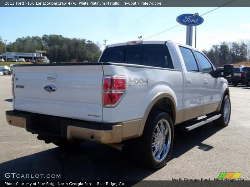 White Platinum Metallic Tri-Coat / Pale Adobe 2012 Ford F150 Lariat SuperCrew 4x4