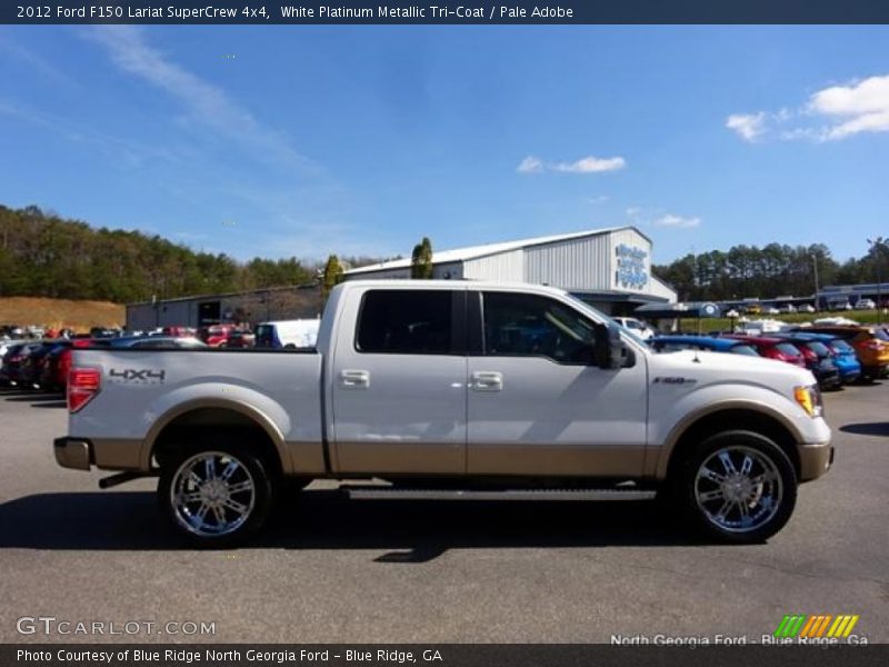 White Platinum Metallic Tri-Coat / Pale Adobe 2012 Ford F150 Lariat SuperCrew 4x4
