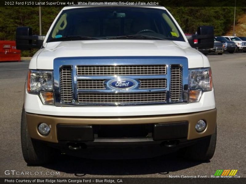 White Platinum Metallic Tri-Coat / Pale Adobe 2012 Ford F150 Lariat SuperCrew 4x4