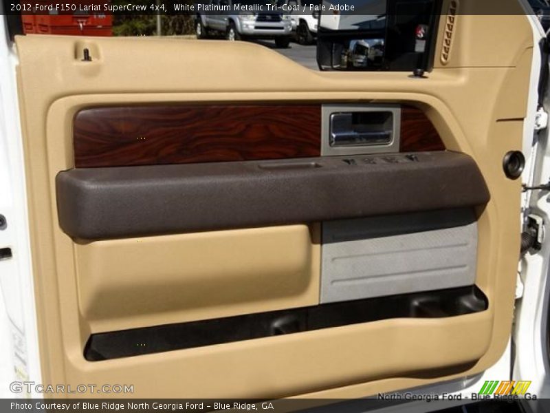 White Platinum Metallic Tri-Coat / Pale Adobe 2012 Ford F150 Lariat SuperCrew 4x4
