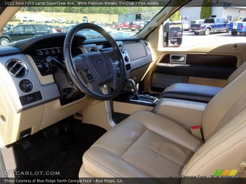 White Platinum Metallic Tri-Coat / Pale Adobe 2012 Ford F150 Lariat SuperCrew 4x4