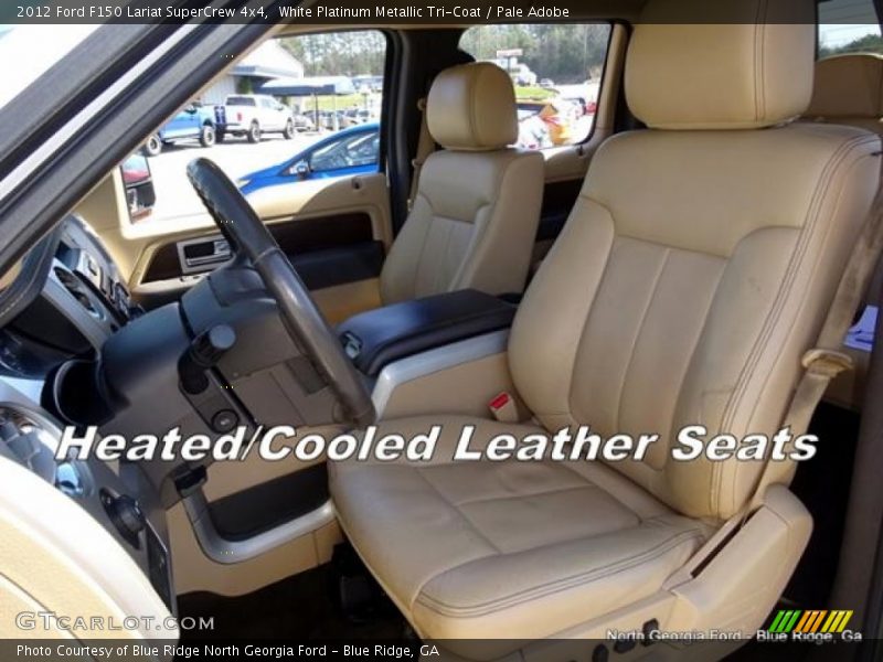White Platinum Metallic Tri-Coat / Pale Adobe 2012 Ford F150 Lariat SuperCrew 4x4