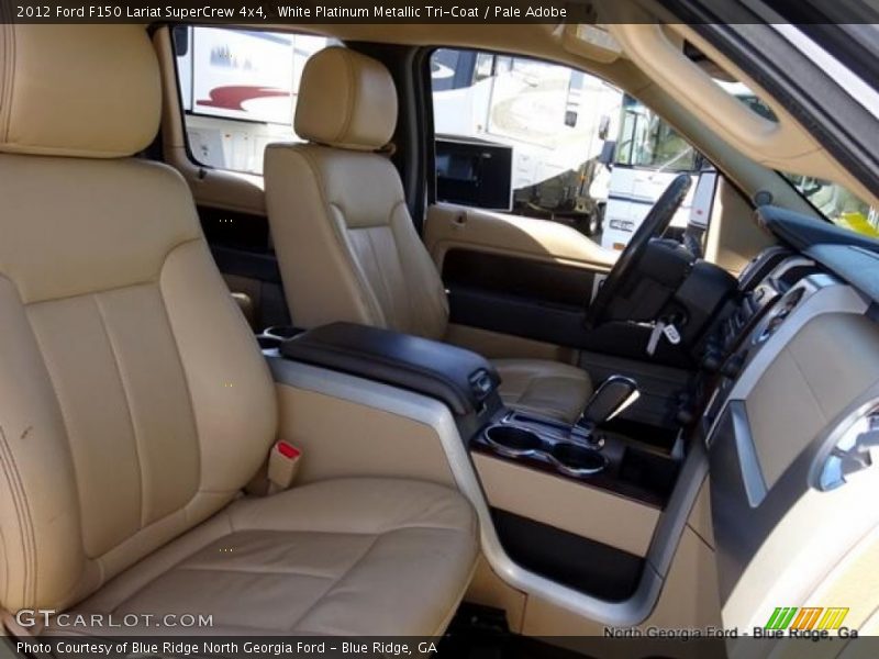 White Platinum Metallic Tri-Coat / Pale Adobe 2012 Ford F150 Lariat SuperCrew 4x4