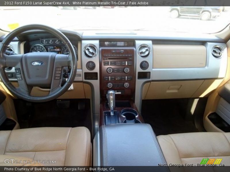 White Platinum Metallic Tri-Coat / Pale Adobe 2012 Ford F150 Lariat SuperCrew 4x4